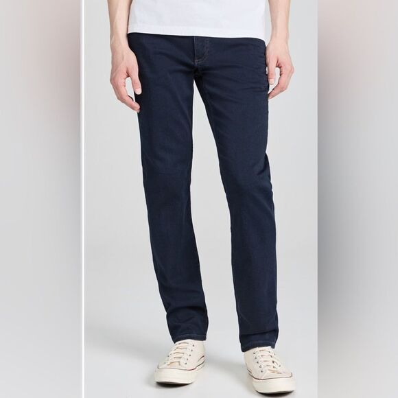 DL1961 Russell Black Cotton High Rise Slim Fit Straight Leg Jeans men’s  Size 34 - Picture 1 of 15